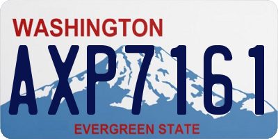 WA license plate AXP7161