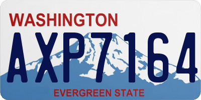 WA license plate AXP7164
