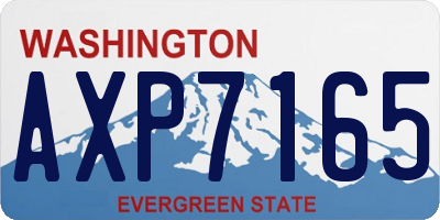 WA license plate AXP7165