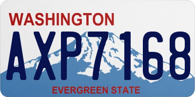 WA license plate AXP7168