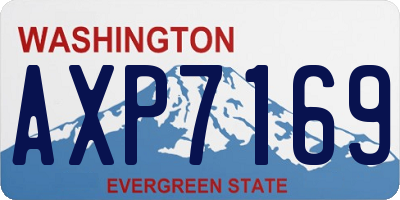 WA license plate AXP7169