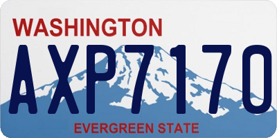WA license plate AXP7170
