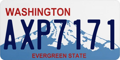 WA license plate AXP7171