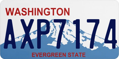 WA license plate AXP7174