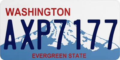 WA license plate AXP7177