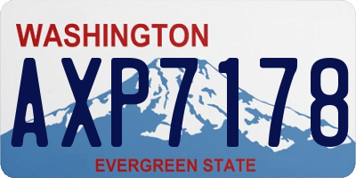 WA license plate AXP7178