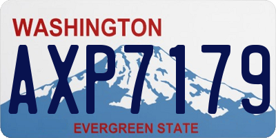 WA license plate AXP7179