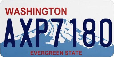 WA license plate AXP7180