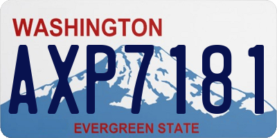 WA license plate AXP7181