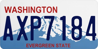 WA license plate AXP7184