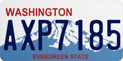 WA license plate AXP7185
