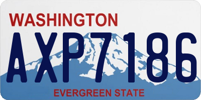 WA license plate AXP7186