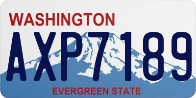 WA license plate AXP7189