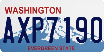 WA license plate AXP7190