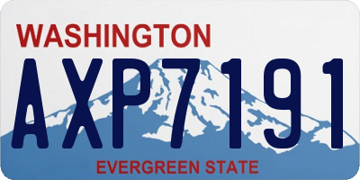 WA license plate AXP7191