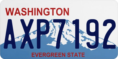 WA license plate AXP7192