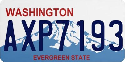 WA license plate AXP7193