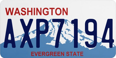 WA license plate AXP7194