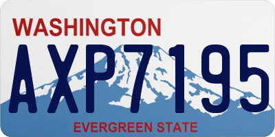 WA license plate AXP7195