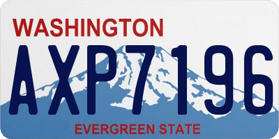 WA license plate AXP7196