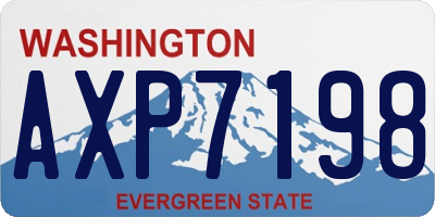 WA license plate AXP7198