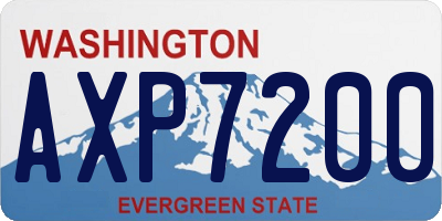 WA license plate AXP7200