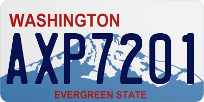 WA license plate AXP7201