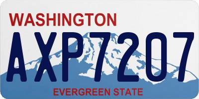 WA license plate AXP7207