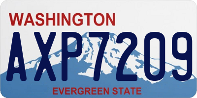 WA license plate AXP7209