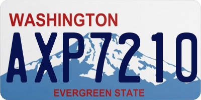 WA license plate AXP7210