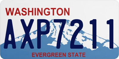 WA license plate AXP7211