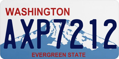 WA license plate AXP7212