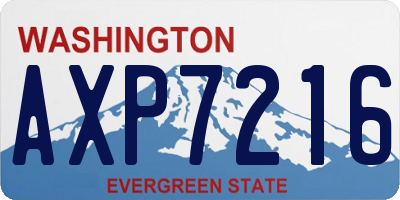 WA license plate AXP7216