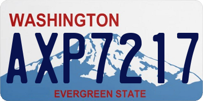 WA license plate AXP7217
