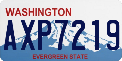 WA license plate AXP7219
