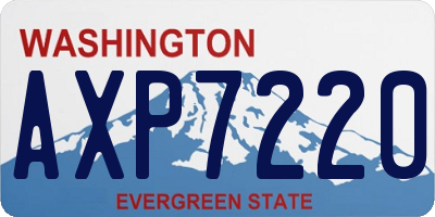 WA license plate AXP7220