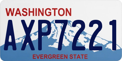 WA license plate AXP7221