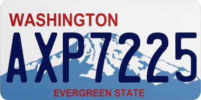 WA license plate AXP7225