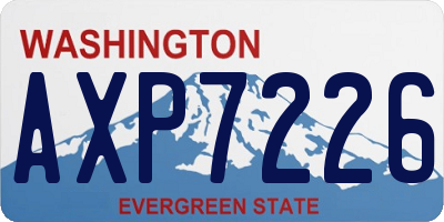 WA license plate AXP7226