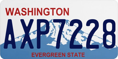WA license plate AXP7228