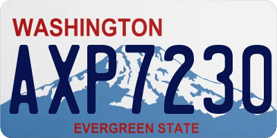 WA license plate AXP7230