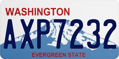 WA license plate AXP7232