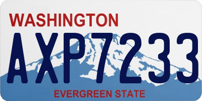 WA license plate AXP7233