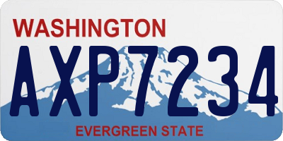 WA license plate AXP7234