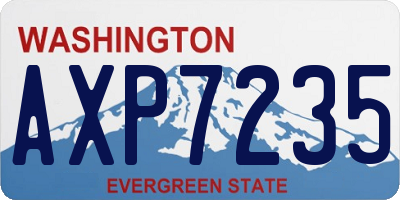 WA license plate AXP7235