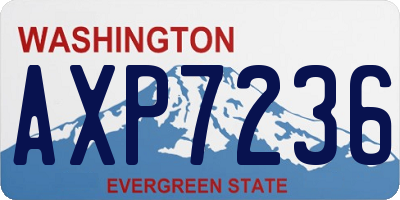 WA license plate AXP7236