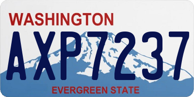 WA license plate AXP7237