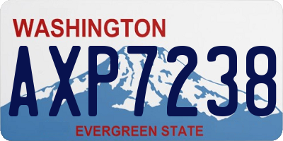 WA license plate AXP7238