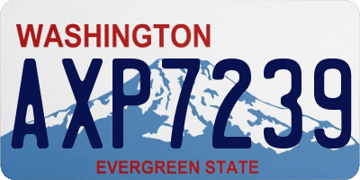 WA license plate AXP7239