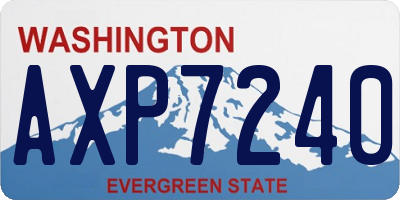 WA license plate AXP7240